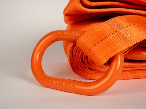 2-ply tow straps with reinforced rings, designed for secure vehicle towing and recovery with durable webbing and reliable attachment points.