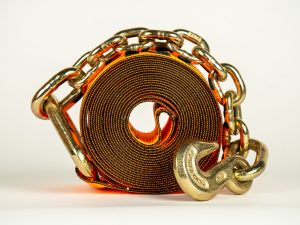 Canyon Rigging 4" D-Ring Winch Strap with Chain & Hook