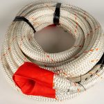 Nylon tow rope designed for vehicle recovery and towing, featuring high-strength braided construction for durability and reliable pulling power.