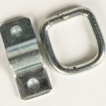 1/4 inch Tie-down ring with mounting bracket on a white background
