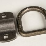 1/2 inch D-Ring with Bracket on a white background