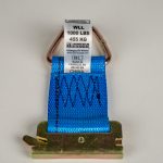 E-Track 2 inch D-Ring with Strap on white background