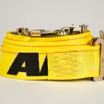 E-Track 2 inch by 12 foot Ratchet Strap on white background