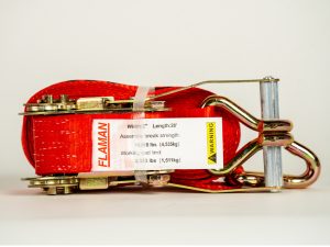 2” Ratchet Straps with J Hooks - 2" Ratchet x 20' Strap