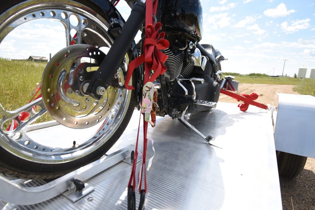 Straps and Chains - Aluma MC10 Motorcycle Trailer