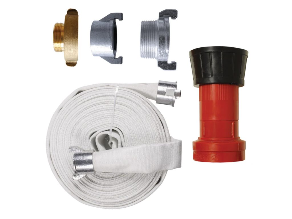 1.5" 50ft Lay Flat Fire Hose Assembly with Nozzle