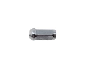 Chrome acorn wheel nut with 9/16"-18 thread, 60° cone seat, 3/4" hex, and 1.88" length
