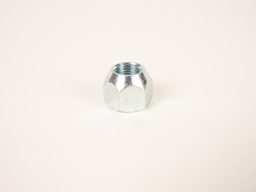 1/2 inch-20 hex wheel nut with 60 degree cone seat and right-hand thread for trailer wheels