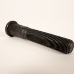 Assorted drive-in wheel studs with right-hand thread in multiple sizes including 1/2-20, 9/16-18, and 5/8-18
