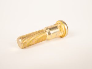 Assorted drive-in wheel studs with right-hand thread in multiple sizes including 1/2-20, 9/16-18, and 5/8-18