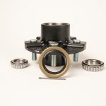 Idler hub with bearing kit for 3,500 lb trailer axles, 5 on 4-1/2 inch bolt pattern with 1/2 inch studs