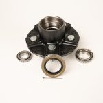 Idler hub with bearing kit for 3,500 lb trailer axles, 5 on 4-1/2 inch bolt pattern with 1/2 inch studs