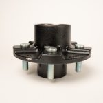 Idler hub with bearing kit for 3,500 lb trailer axles, 5 on 4-1/2 inch bolt pattern with 1/2 inch studs