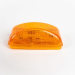 Amber (Yellow) Mini Rectangle 3-LED Snap In Marker Light. Works as both a marker light & clearance light when mounted at a 45 degree angle.