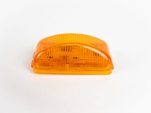 Amber (Yellow) Mini Rectangle 3-LED Snap In Marker Light. Works as both a marker light & clearance light when mounted at a 45 degree angle.