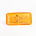 Underside of Amber (Yellow) Mini Rectangle 3-LED Snap In Marker Light.