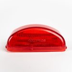 Red Mini Rectangle 3-LED Snap In Marker Light. Works as both a marker light & clearance light when mounted at a 45 degree angle.