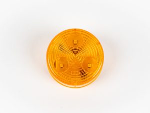 Amber (Yellow) 2 inch Round 3-LED Grommet Mount Marker Light. Also works as a clearance light.