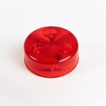 Red 2 inch Round 3-LED Grommet Mount Marker Light. Also works as a clearance light.