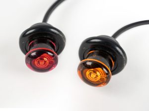 3/4 in red and amber 1-LED grommet mount clearance marker lights.
