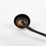 Back of Yellow (amber) 3/4 Inch 2-LED Grommet Mount Marker Light with wiring coming in.