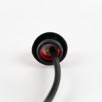 Back of Red 3/4 Inch 2-LED Grommet Mount Marker Light with wiring coming in.