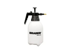 Braber 2 Liter handheld pump pressure sprayer with adjustable brass nozzle and ergonomic handle