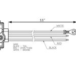 Direct view of Optronics A47PB 3-wire right-angle PL-3 plug-in trailer stop, turn, and tail light pigtail harness with color-coded leads.