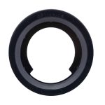 Direct front view of Optronics A45PB 4-inch round black rubber trailer light mounting grommet.