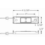 Optronics chrome-plated mounting bracket with a 2-pin plug adapter and lead wire for trailer clearance or side marker lights.