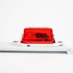 hree Red Light Identification Bar. Incandescent bulb & housing for 1 of 3 lights showing truck, trailer dimensions, position.