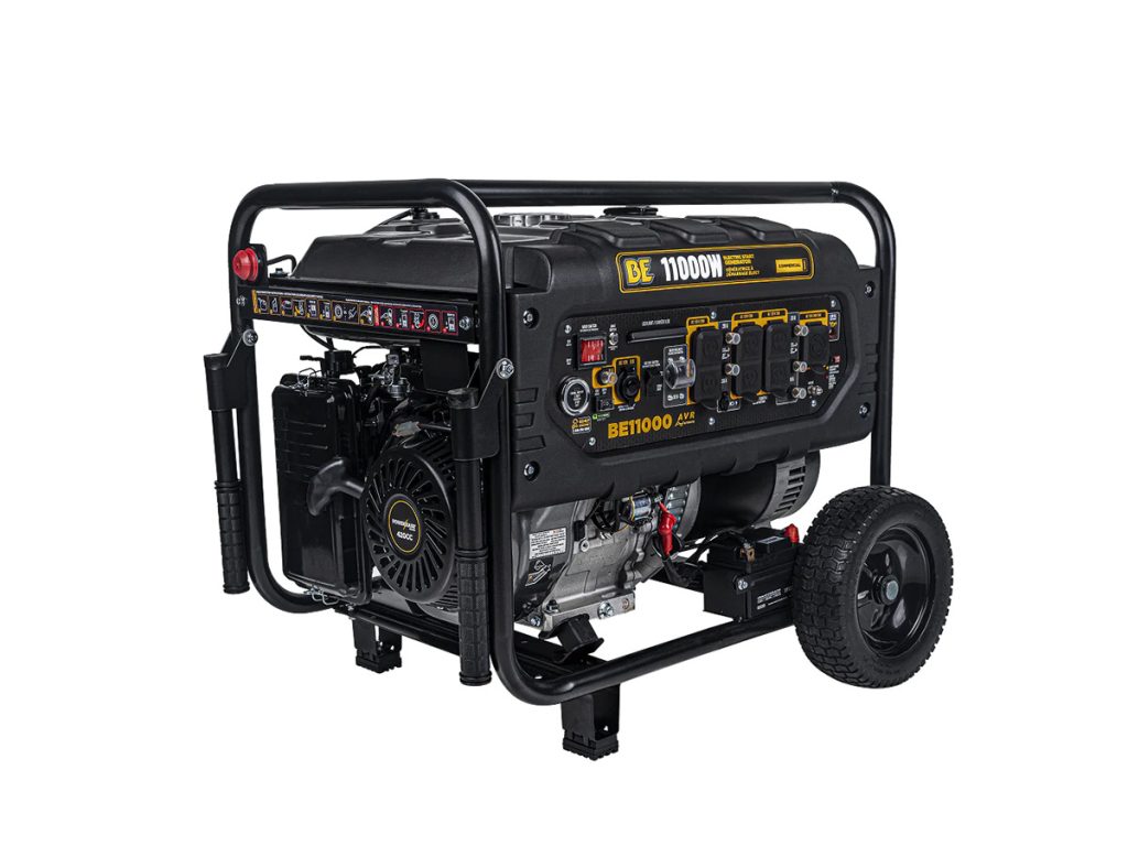 BE Power Equipment BE11000 11000W Commercial Portable Generator with PowerEase 420cc Engine and Electric Start