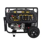 BE11000 AVR commercial portable generator with 11,000W electric start, heavy-duty steel frame, and wheel kit on a plain white background.
