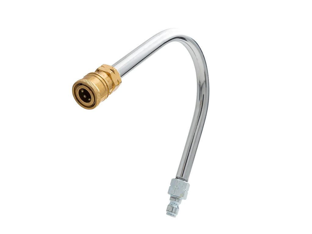 BE Power Equipment 85.400.007 Pressure Washer Gutter Cleaner Curved Attachment with Quick-Connect Fittings