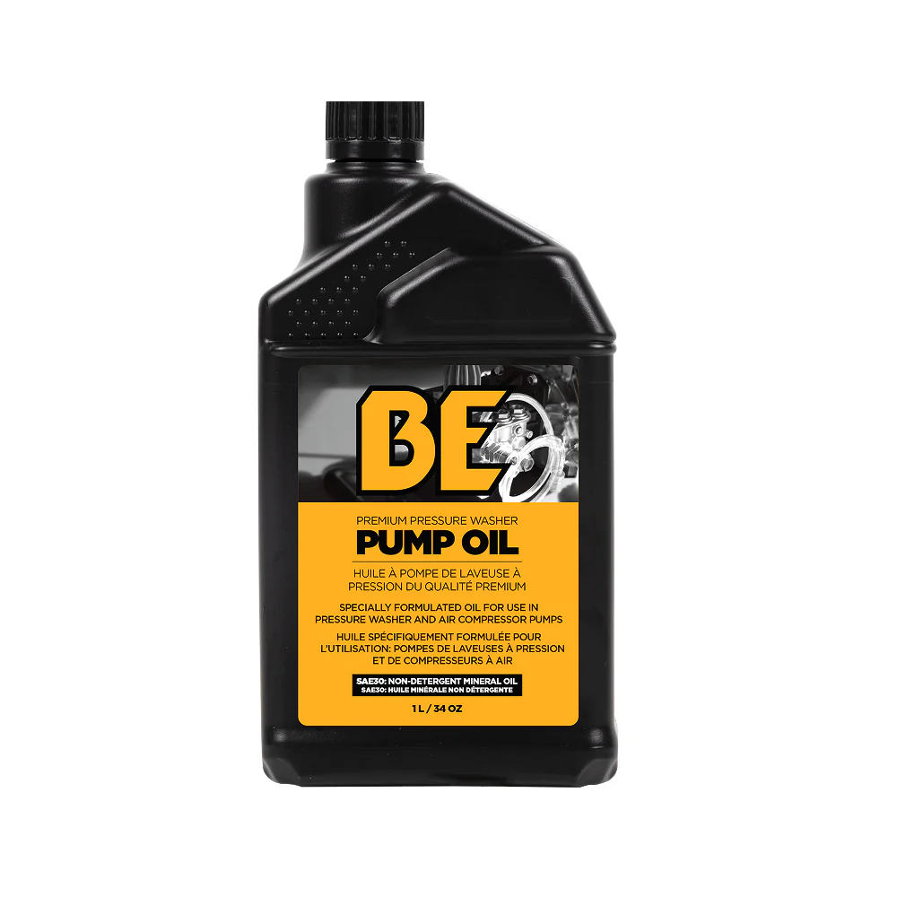 BE Power Equipment 85.490.000 SAE 30 Non-Detergent Premium Pressure Washer Pump Oil 1 Litre Bottle