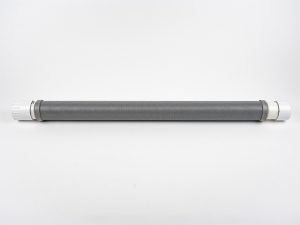 Vern's Sand Filter for Water (Part# WAP100462) featuring a long, grey fine-slotted filter tube with white PVC end caps and fittings.